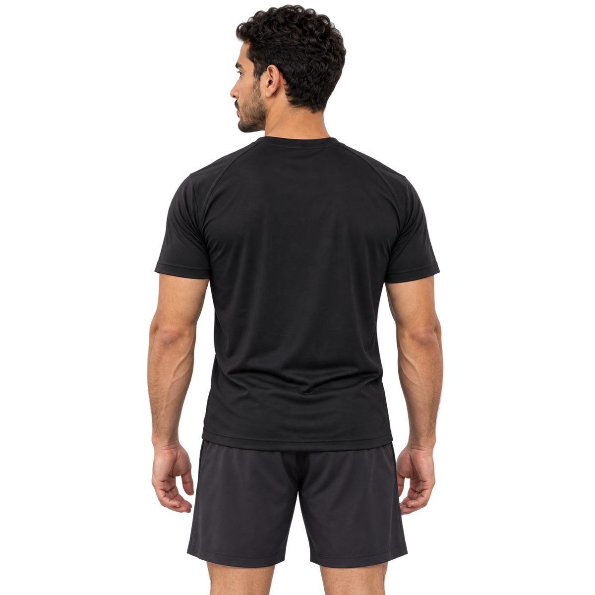 Black Proven Sportswear Performance Tee sports T-shirt with a sleek fit, suitable for active wear and athletic activities.