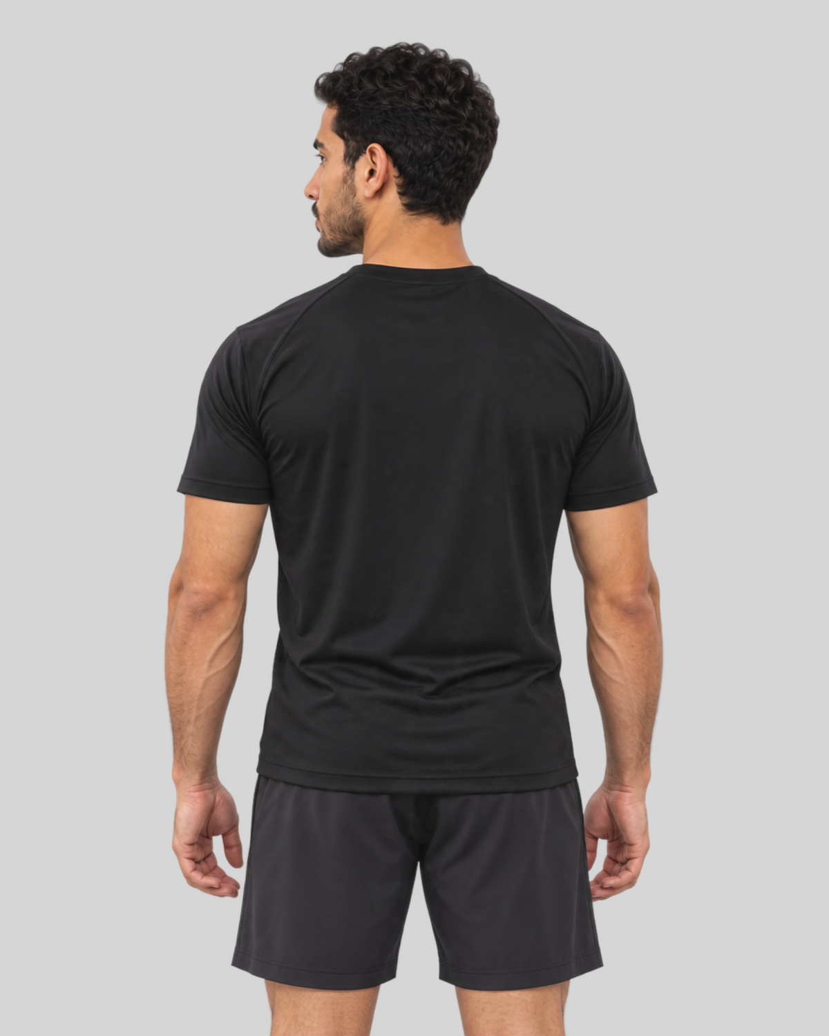 Black Proven Sportswear Performance Tee sports T-shirt with a sleek fit, suitable for active wear and athletic activities.