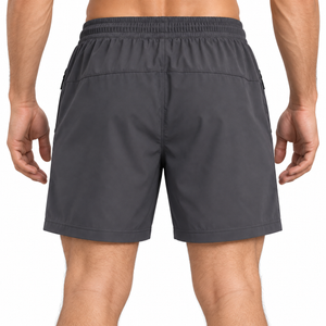 Grey motion training shorts by Proven Sportswear, designed for athletic activity and active wear, shown on a model.