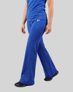 Navy blue flare leggings by Proven Sportswear featuring a comfortable fit and stylish flared design.
