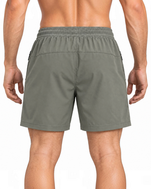 Dark olive Proven Sportswear motion training shorts with breathable fabric and athletic fit for active workouts.