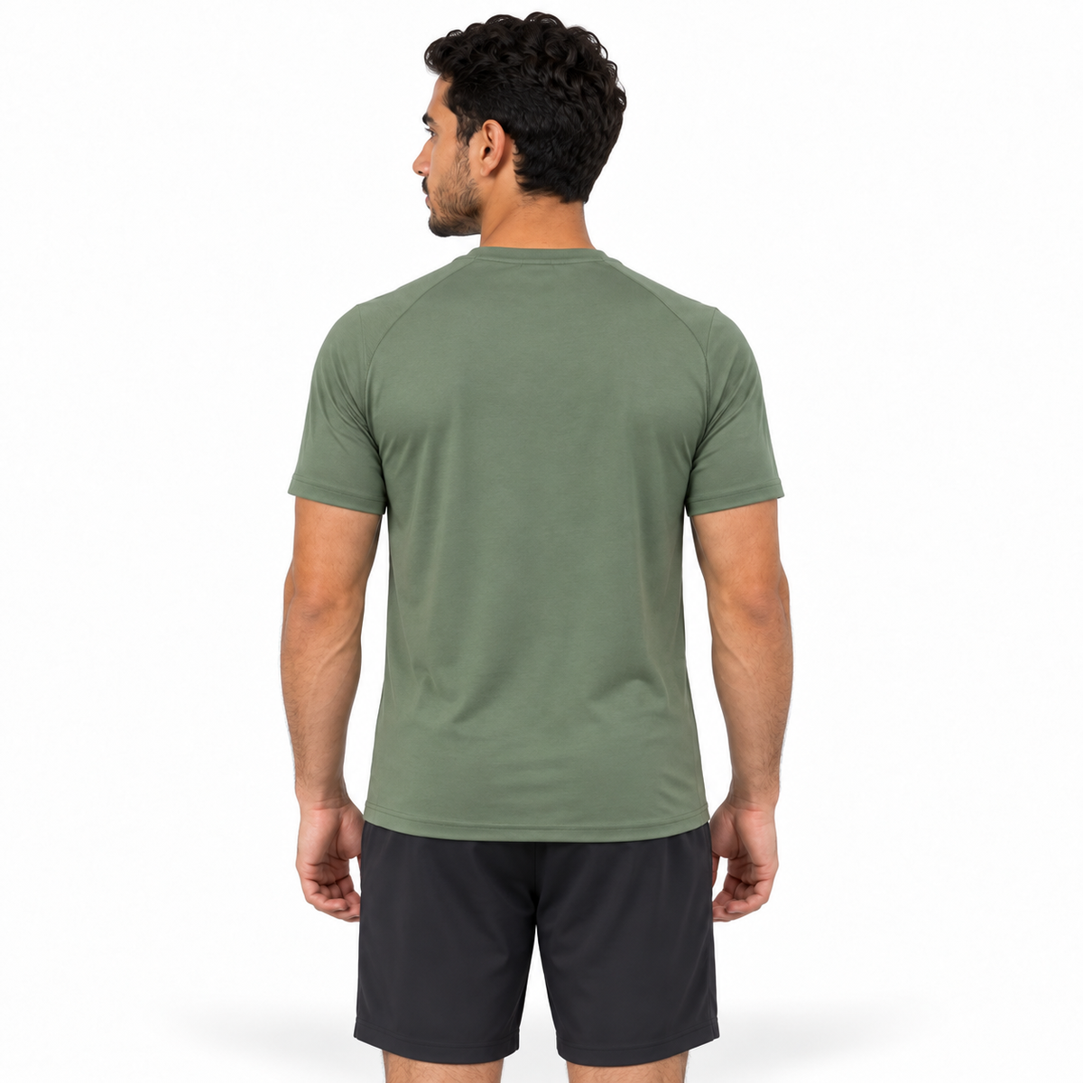 Olive green Proven Sportswear Essential Performance T-shirt for sports and casual wear, featuring a comfortable fit and breathable fabric.