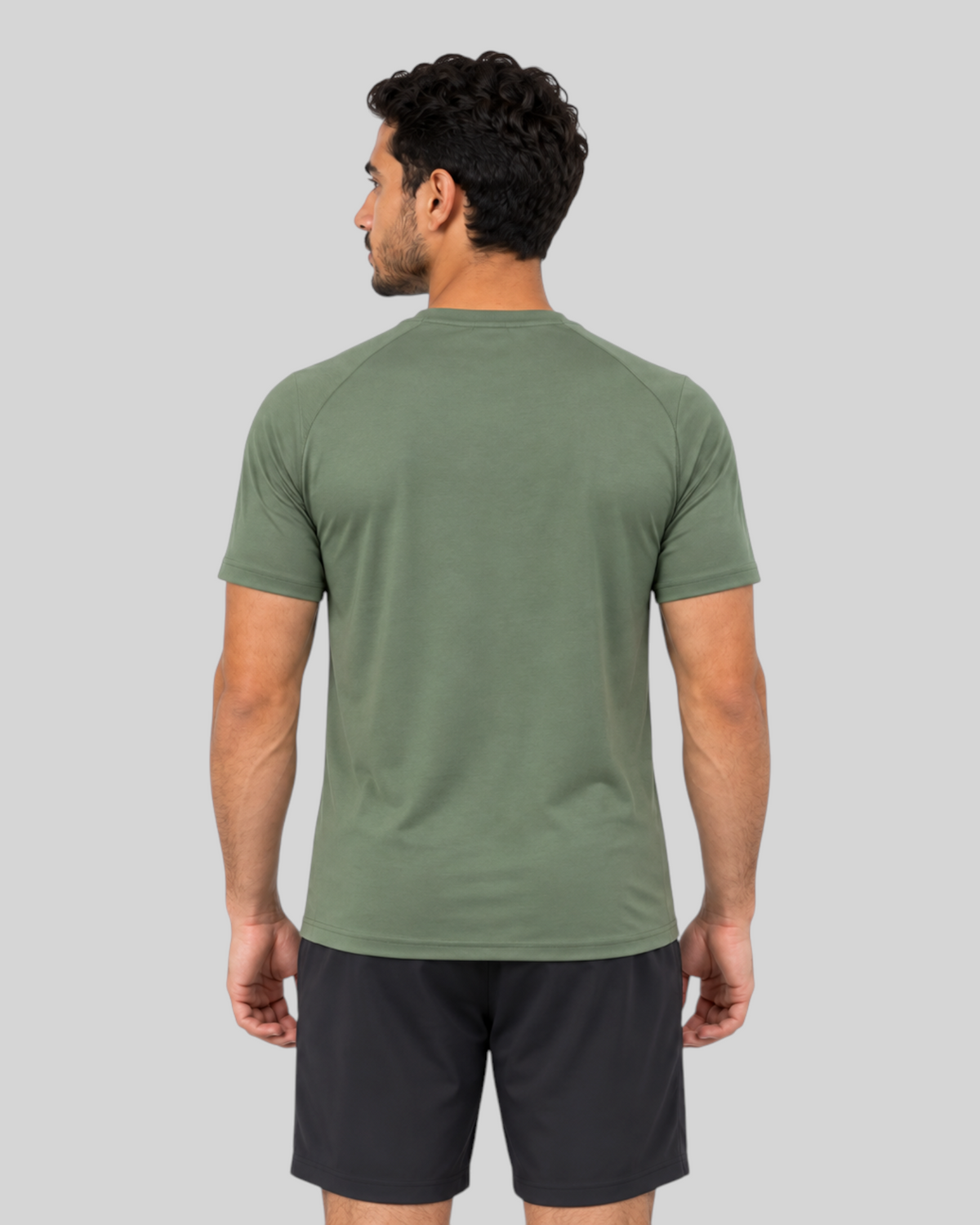 Olive green Proven Sportswear Essential Performance T-shirt for sports and casual wear, featuring a comfortable fit and breathable fabric.